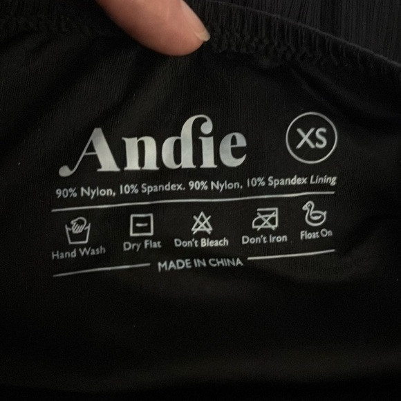Andie The Tulum Rib One Piece Swimsuit Black Size XS NWT - Picture 6 of 7